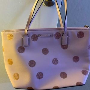 Kate spade, light pink glitter polka dot, haven lane, never worn,